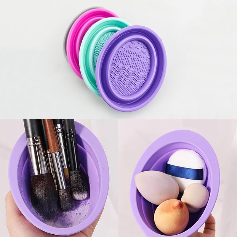 Beauty Makeup Eyeshadow - Мягкая силиконовая кисточка для макияжа, складная