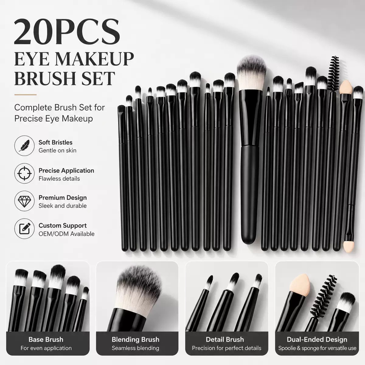 Beauty Makeup Eyeshadow - Набор из 20 профессиональных кистей для