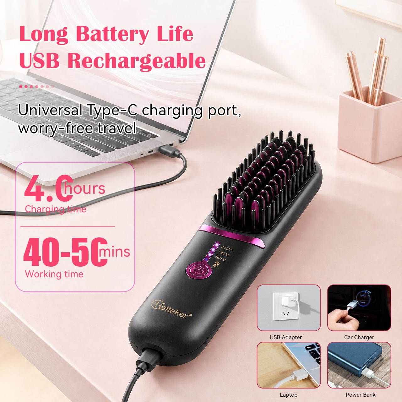 Беспроводная портативная расче – обзор и цена Hair Straightener